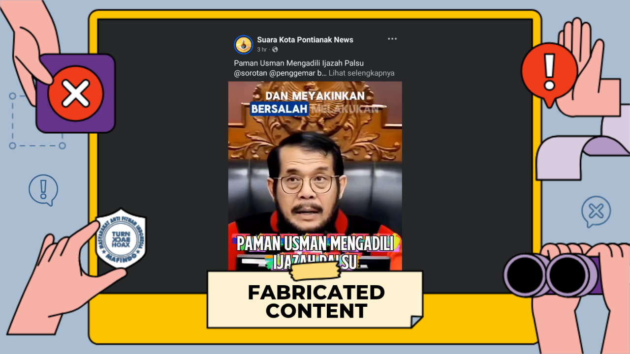 [HOAKS atau FAKTA]: Anwar Usman Vonis Jokowi Bersalah karena Palsukan Ijazahnya