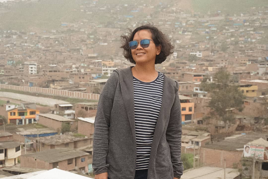 Trinity saat berada di Lima (Foto: Instagram/trinitytraveler)