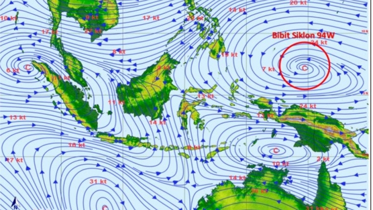 Bibit Siklon Tropis Ancam Sejumlah Wilayah di Tanah Air