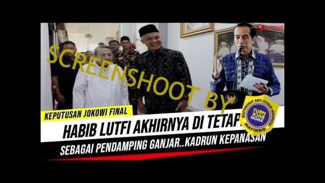 [HOAKS atau FAKTA]: Habib Lutfhi Ditetapkan Menjadi Cawapres Ganjar Pranowo