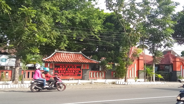 Kantor Kecamatan Grogol, Kabupaten Sukoharjo, Jawa Tengah, Selasa (28/4). (MP/Ismail)