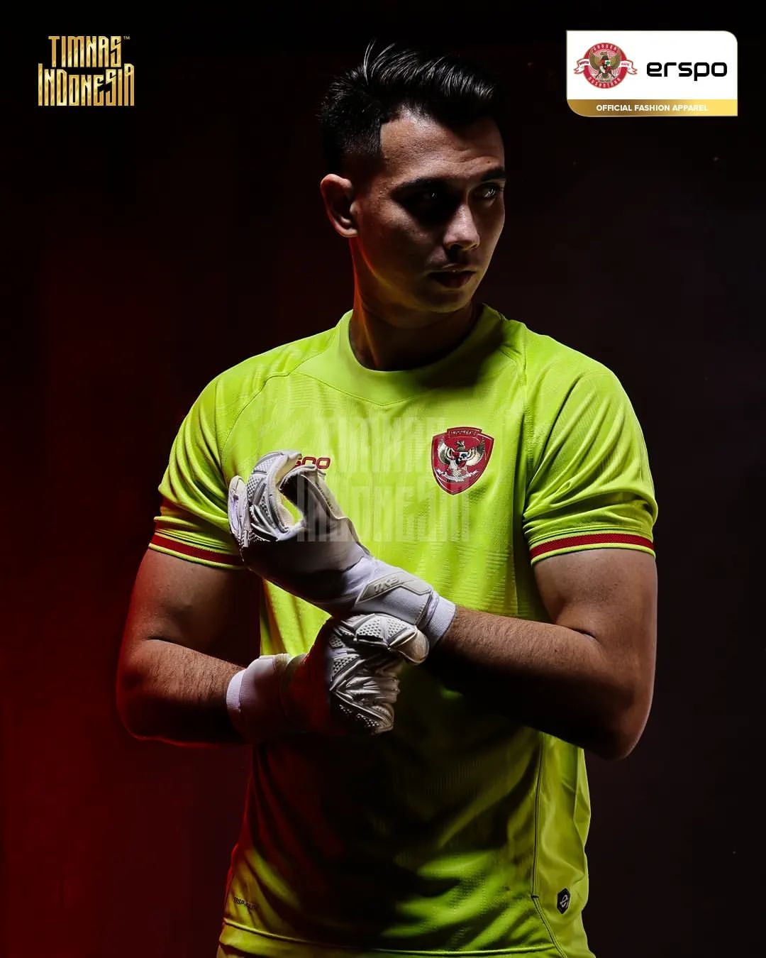 Jersey home penjaga gawang timnas Indonesia