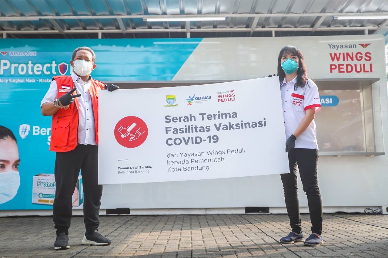 Pemkot Bandung dengan Yayasan Wings Peduli menghadirkan fasilitas vaksinasi di Taman Tegalega, Bandung.  (Dok Pemkot Bandung)