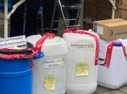 Polri Temukan 42 Drum Oplosan Propilen Glikol CV Samudera Chemical