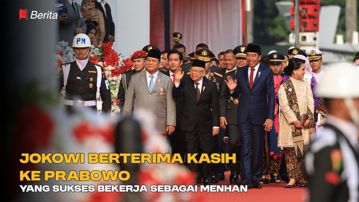 Jokowi Berterima Kasih ke Prabowo yang Sukses Bekerja sebagai Menhan