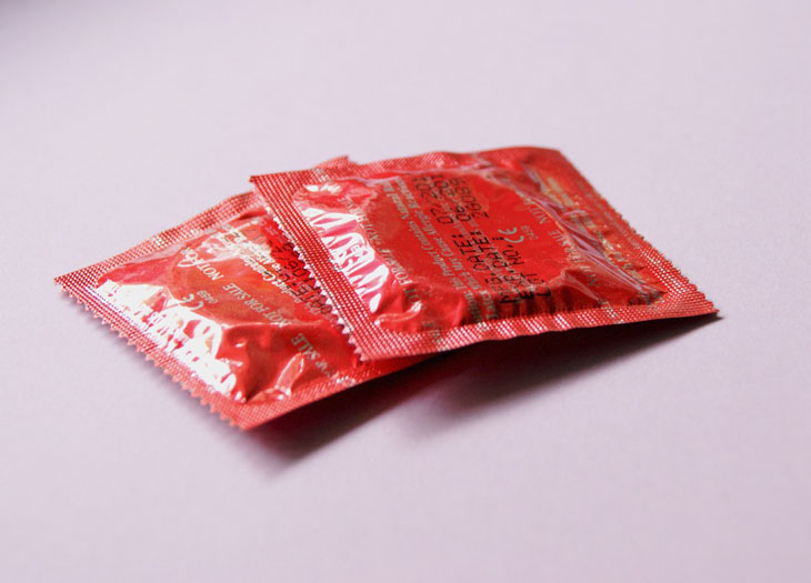 red condom