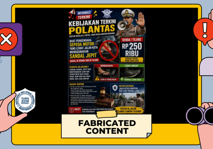 [HOAKS atau FAKTA]: Pakai Sendal Jepit saat Naik Motor akan Ditilang Polisi