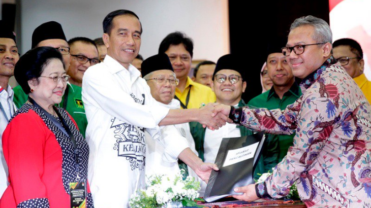 Presiden Jokowi dan KH Ma'ruf Amin 