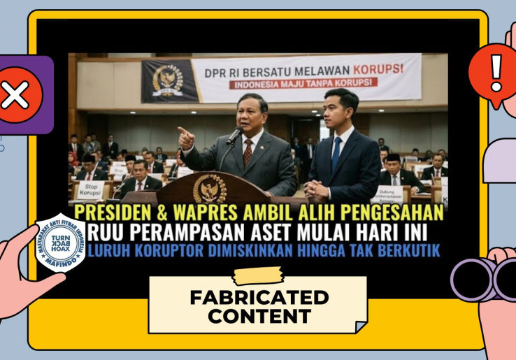 [HOAKS atau FAKTA]: Benarkah Prabowo dan Gibran Ambil Alih Pengesahan RUU Perampasan Aset?