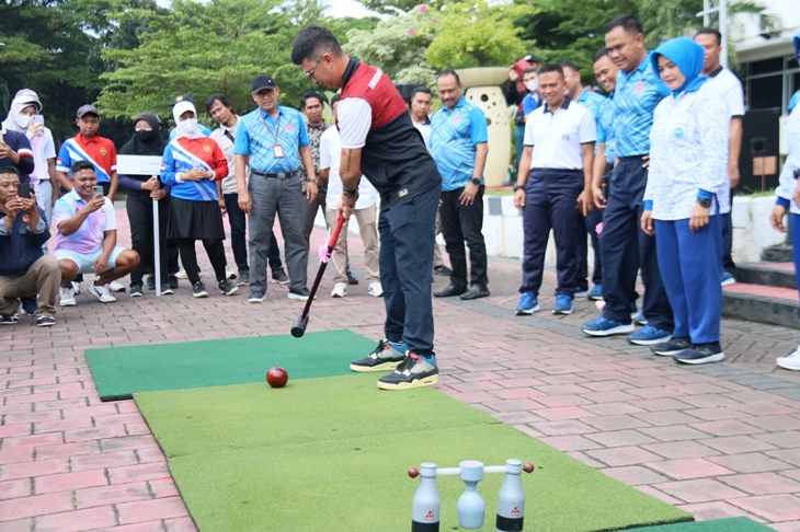 Ketua Umum PB Indonesia Woodball Asociation (IWbA), Aang Sunadji. (BolaSkor.com/Keyzie Zahir)
