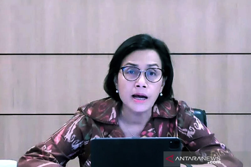 Tangkapan layar - Menteri Keuangan Sri Mulyani Indrawati . (ANTARA/Youtube Kemenkeu/am.)
