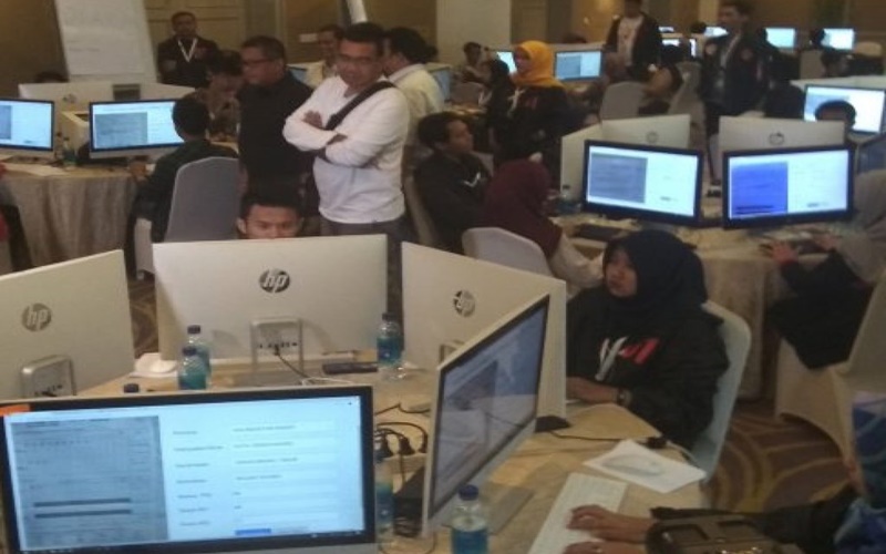 Ruangan Tabulasi suara TKN Jokowi-Ma'ruf