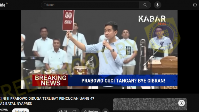 [HOAKS atau FAKTA]: Prabowo Diduga Terlibat Kasus Pencucian Uang Rp 47 T
