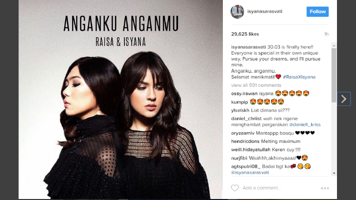 Tepis Persaingan, Raisa dan Isyana Garap Single Kolaborasi