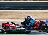 Akibat Insiden dengan Alex Marquez, Bagnaia Keluhkan Nyeri di Leher dan Bahu