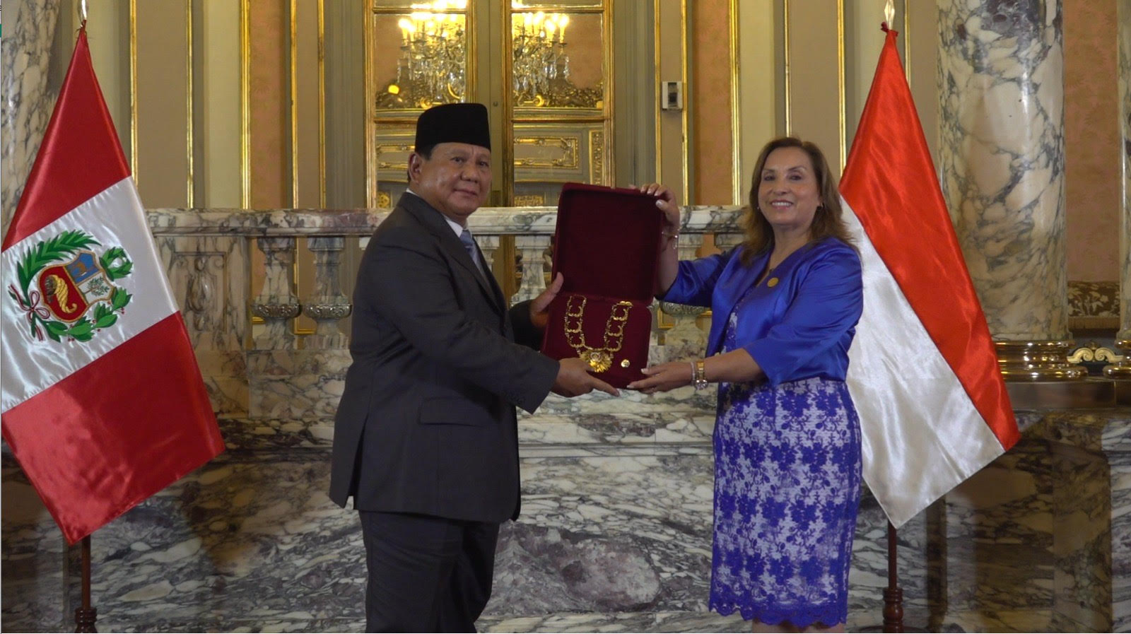 Prabowo Terima Penghargaan Bergengsi dari Presiden Peru