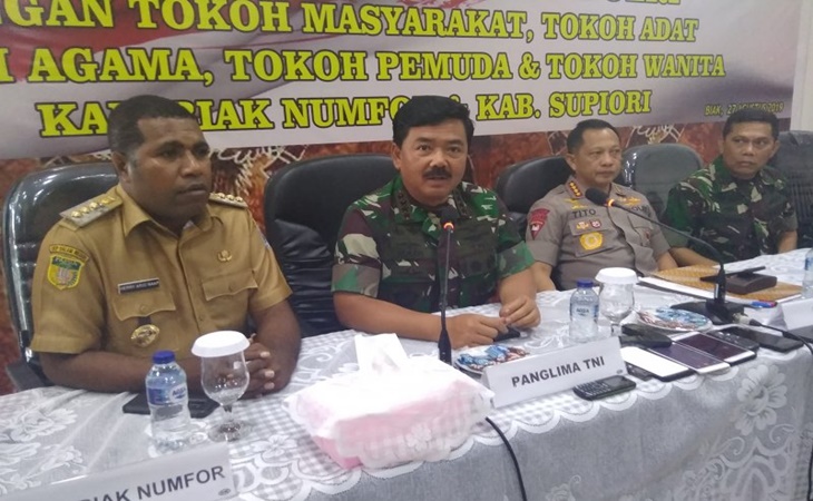 Bertemu Tokoh Papua, Panglima TNI Marsekal Hadi: Siapa yang Teriak Rasis, Kita Kejar