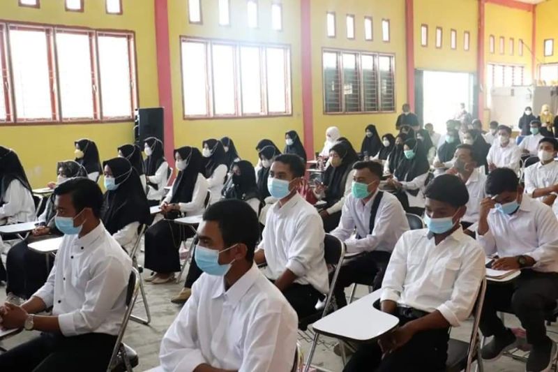 Sebanyak 320 calon pekerja mengikuti mengikuti pembukaan pelatihan berbasis kompetensi di Balai Latihan Kerja (BLK) Belang Bebangka, Pegasing, Takengon, Kamis (24/2). ANTARA/HO-Prokopim Aceh Tengah