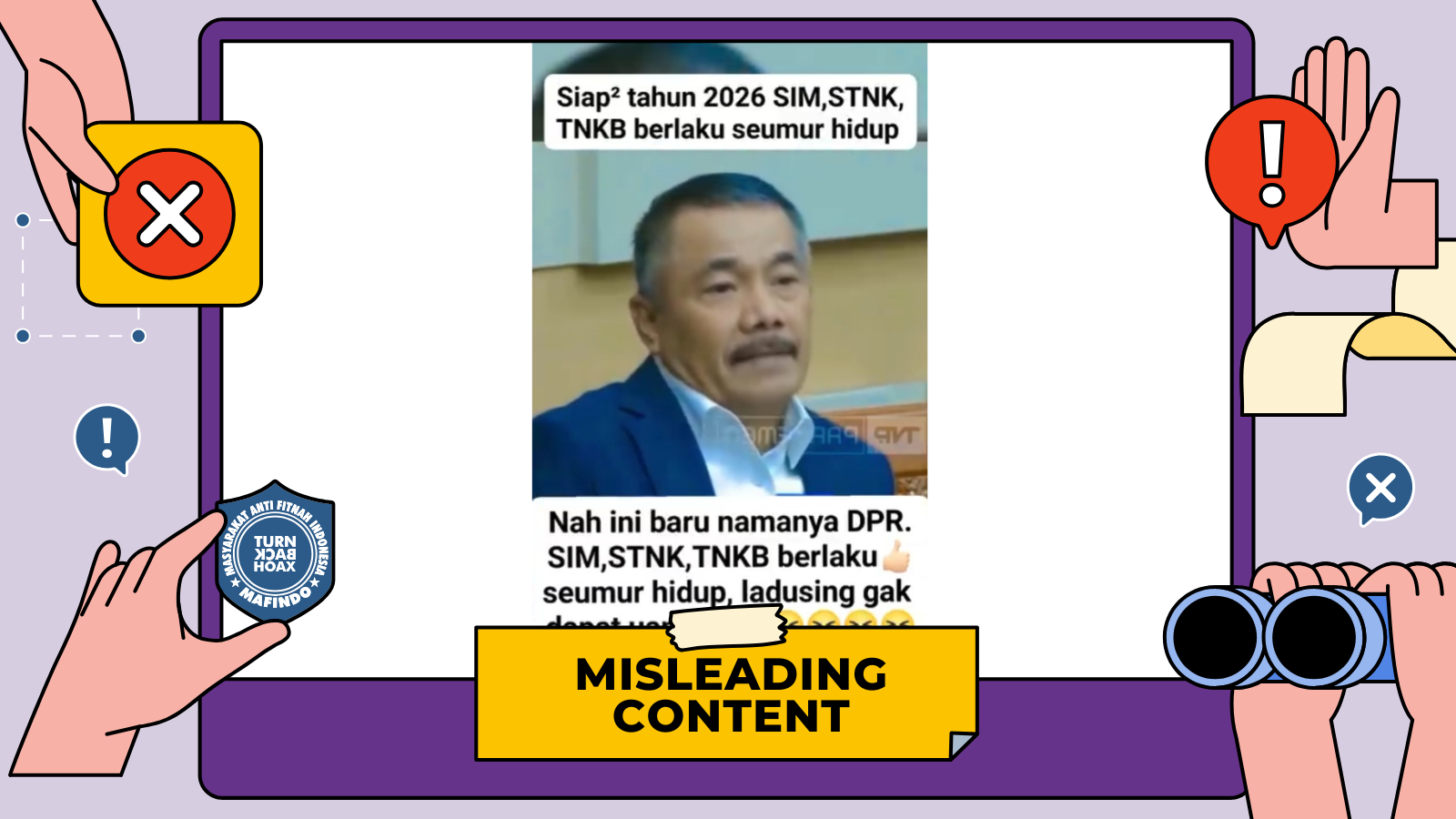 [HOAKS atau FAKTA]: SIM, STNK dan TNKB Berlaku Seumur Hidup