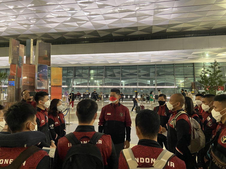 Ketua NOC Indonesia, Raja Sapta Oktohari Saat memberikan arahan kepada para atlet (BolaSkor/Johan Kristiandi)