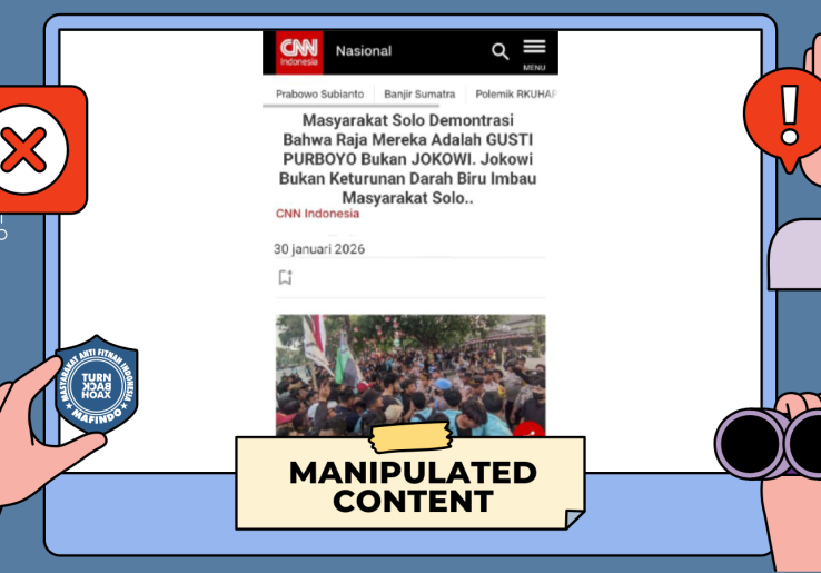 [HOAKS atau FAKTA]: Demo Menolak Jokowi Dijadikan Raja Jawa