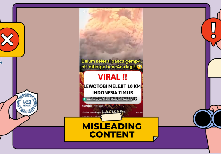 [HOAKS atau FAKTA] : Gunung Lewotobi Langsung Erupsi setelah Gempa Flores