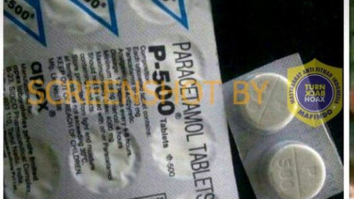 [HOAKS atau FAKTA]: Parasetamol Mengandung Virus Paling Berbahaya di Dunia