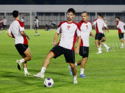 Aksi Latihan Timnas Indonesia Jelang Laga Lawan Australia di Stadion Madya GBK