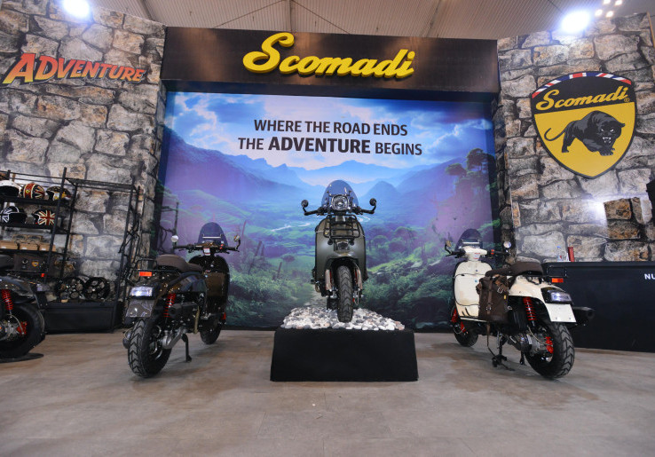 Scomadi Technica 200i Adventure Dual Shock Mejeng di IMOS 2025, Segini Harganya