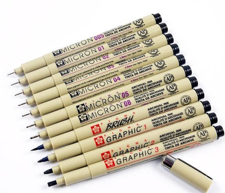 drawing pen sakura pigma micron