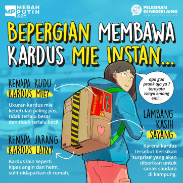 Bepergian Membawa Kardus Mie Instan