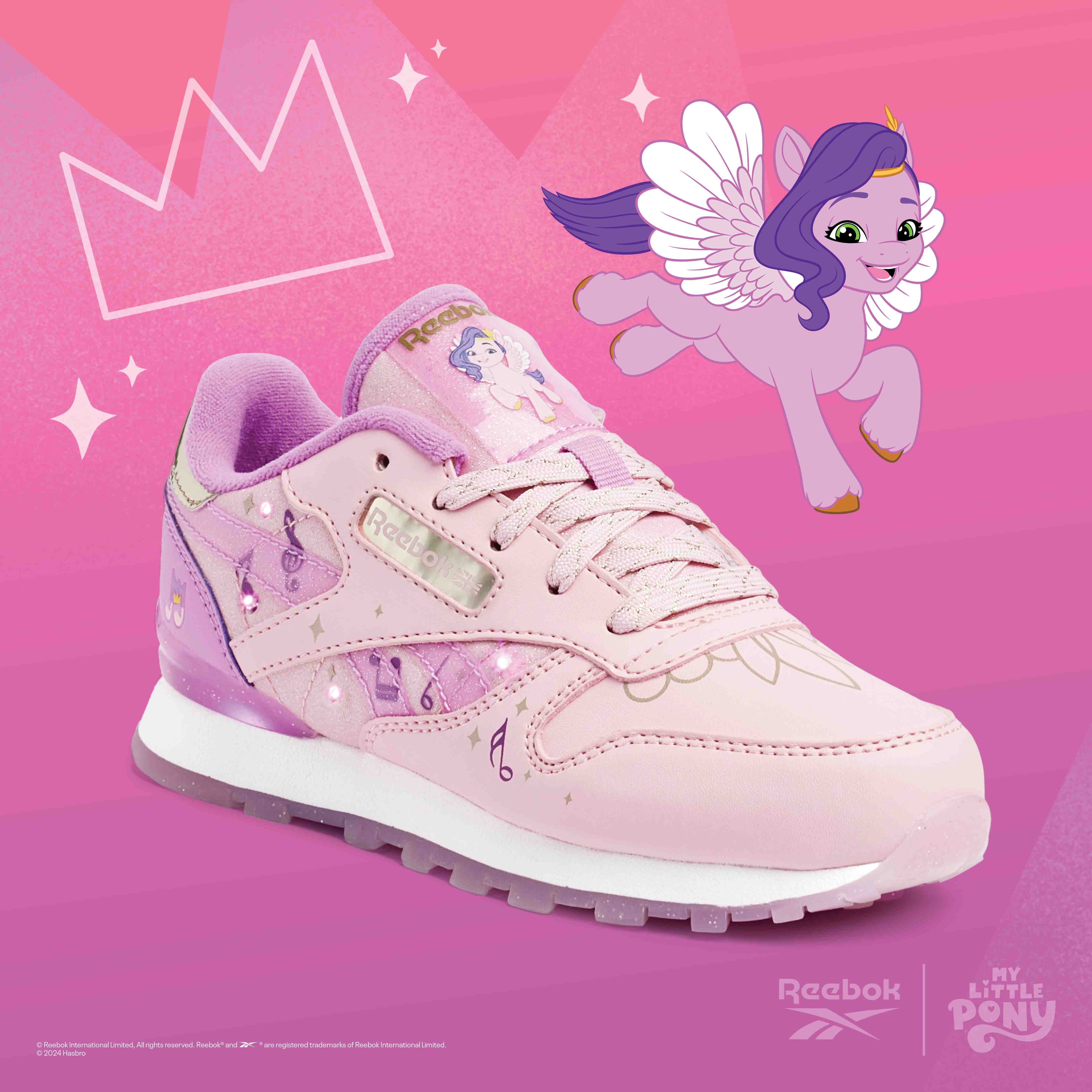 Pipp menyematka not musik di sisi colorway