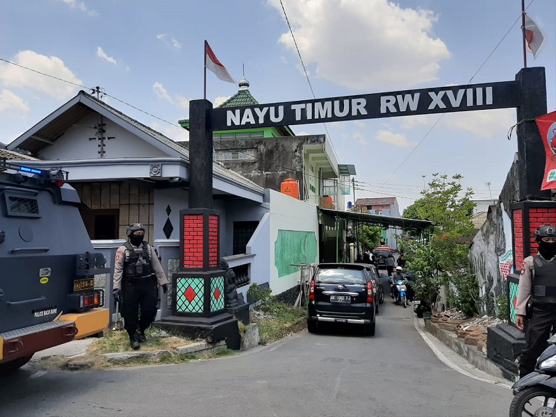 Penangkapan terduga teroris di Klaten, Jateng. (Foto: MP/Ismail)