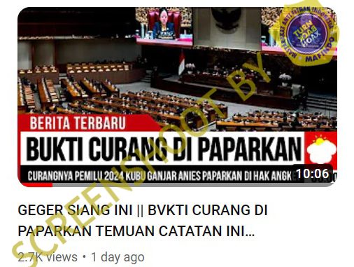 [HOAKS atau FAKTA] : Kubu Ganjar dan Anies Buka Bukti Kecurangan Pemilu 2024 di Depan Puan Maharani