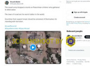 [HOAKS atau FAKTA]: Tentara Israel Menjatuhkan Bom pada Anak-Anak