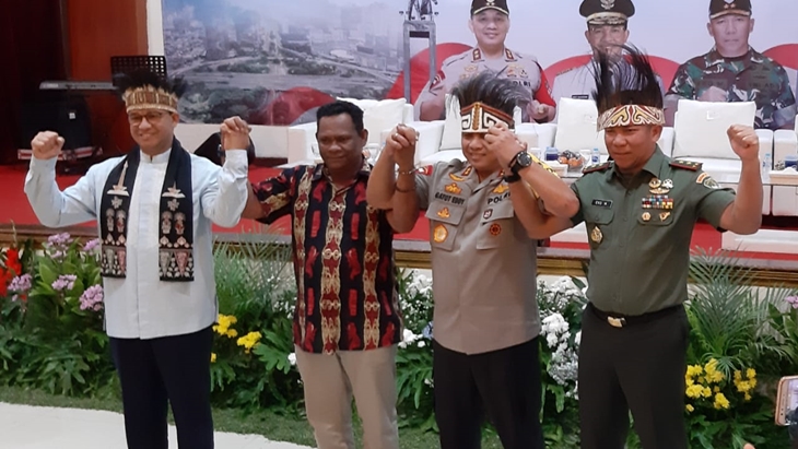 Silaturahmi warga jakarta dan Masyarakat Papua. (MP/Kanugrahan)