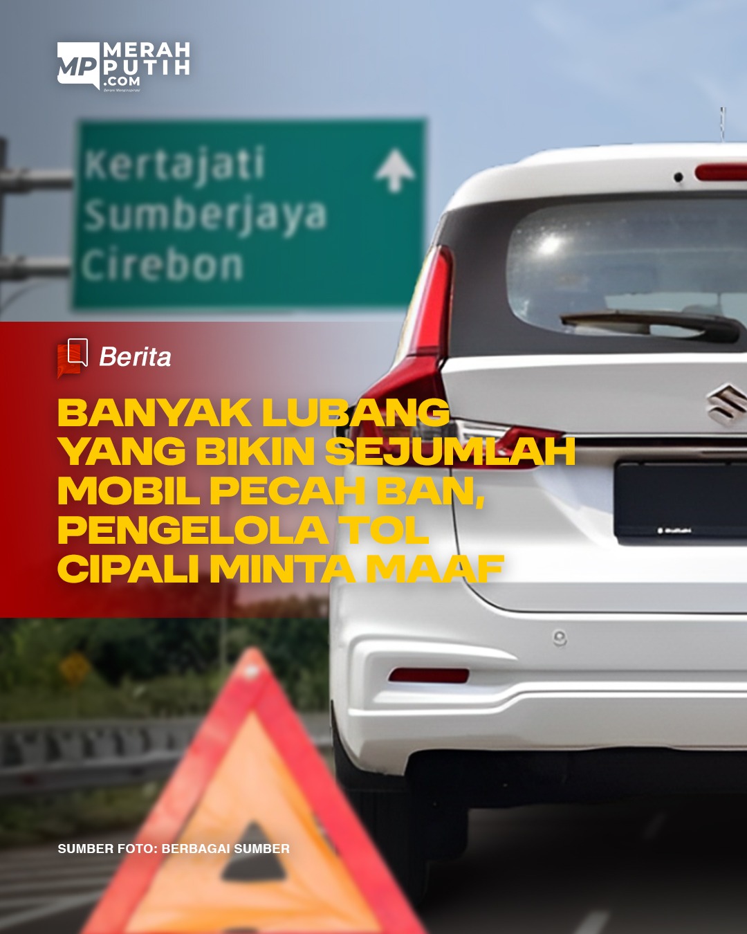 Banyak Lubang Bikin Sejumlah Mobil Pecah Ban, Pengelola Tol Cipali Minta Maaf