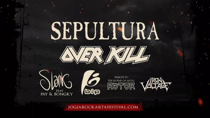 Sepultura Hingga Over Kill Siap Membakar Panggung 'Jogjarockarta 2023'