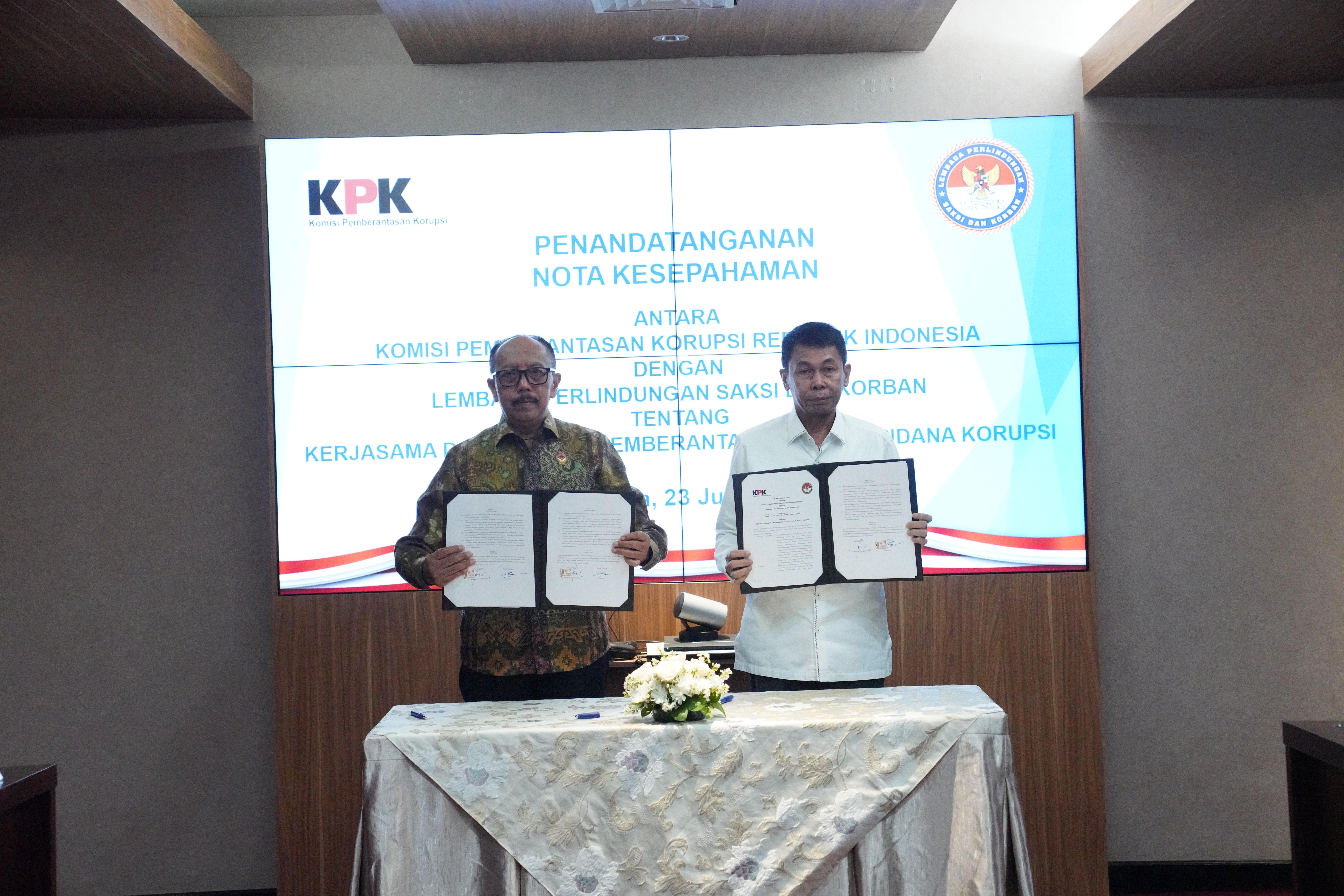 KPK dan LPSK Lanjutkan Kerja Sama Perlindungan Saksi Tipikor