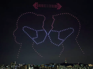 Ratusan Drone di Langit Seoul Sampaikan Pesan Mendalam tentang Virus Corona
