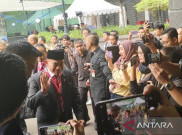 4 Menteri Tiba di MK: Sri Mulyani-Airlangga Sapa Media, Risma-Muhadjir Bungkam