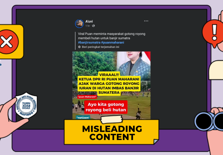 [HOAKS atau FAKTA]: Ketua DPR Puan Minta Rakyat Patungan Beli Hutan untuk Cegah Bencana Alam Terjadi akibat Kerusakan Alam