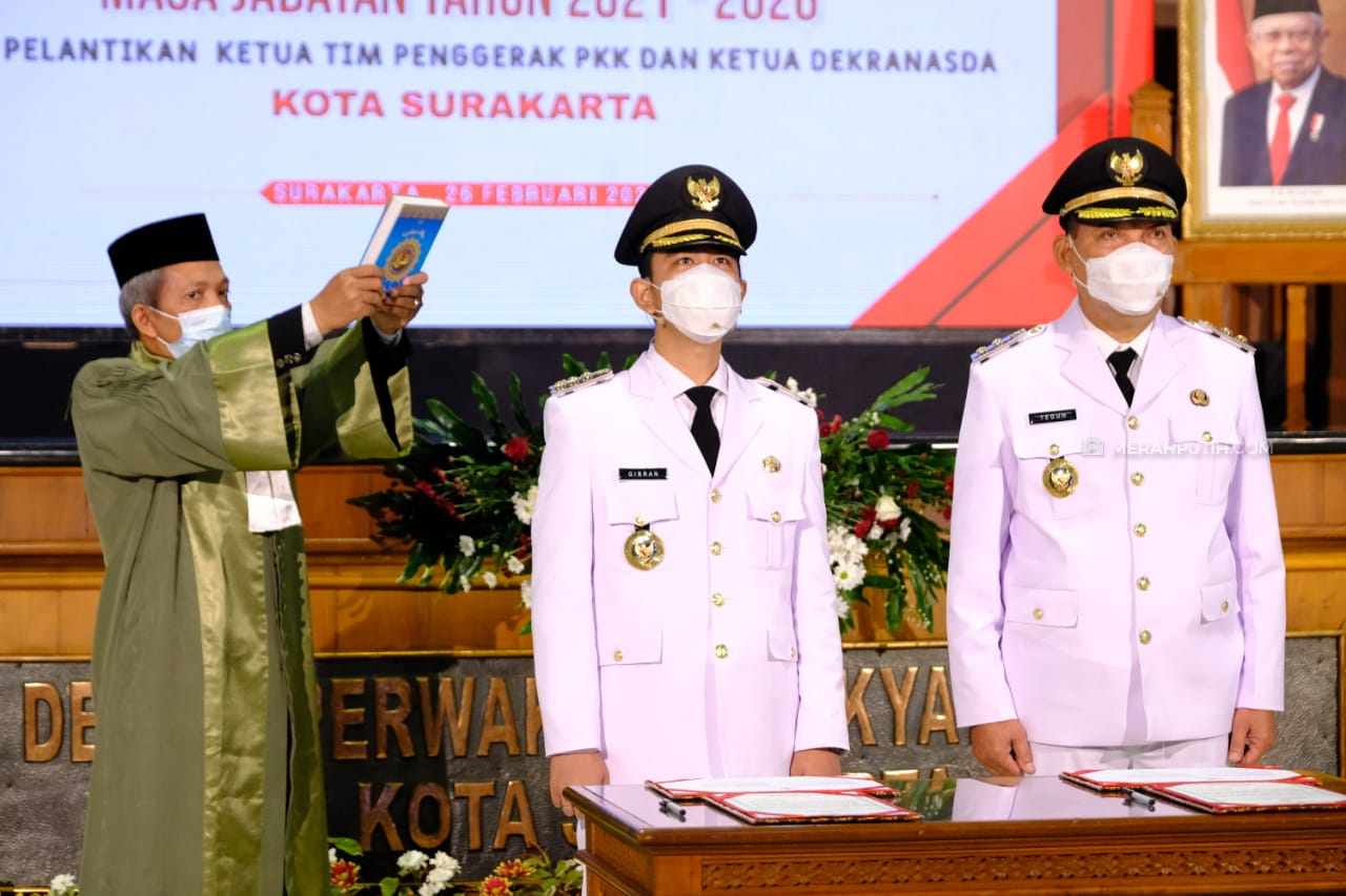  Sah, Putra Jokowi Dilantik Jadi Wali Kota Solo