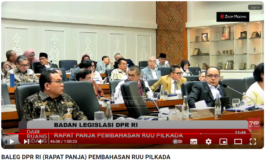 Baleg DPR Tidak Ikutin Putusan MK di Revisi UU Pilkada