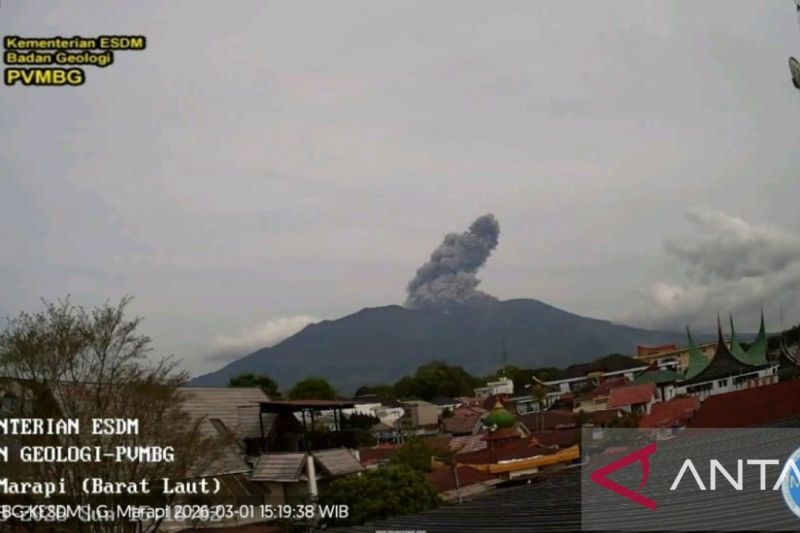 Gunung Marapi Erupsi, Semburkan Abu Vulkanis 1.500 Meter