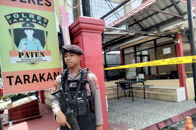 Polres Tarakan Diserang OTK, 1 Mobil Dirusak