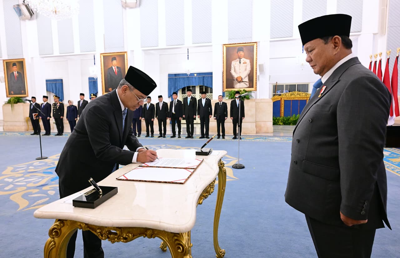 Presiden Prabowo Subianto Lantik Suahasil Nazara Sebagai Menkeu Gantikan Purbaya 