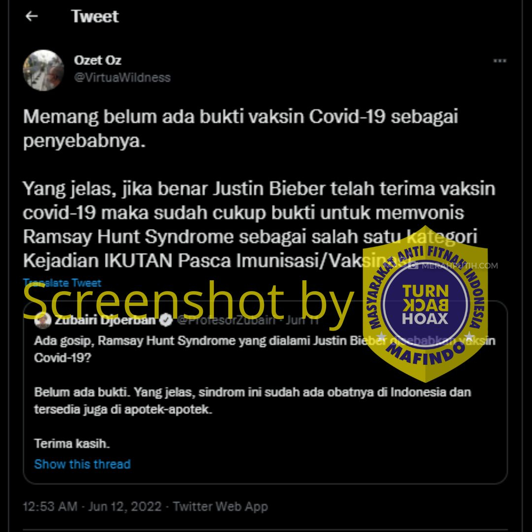 [HOAKS atau FAKTA]: Vaksin COVID-19 Sebabkan Kelumpuhan di Wajah