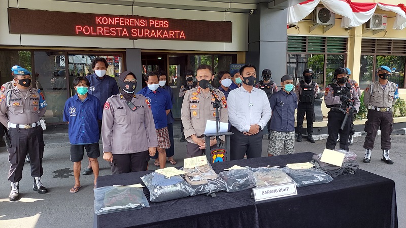  Polresta Surakarta Bekuk 7 Pelaku Penganiayaan Warga dan Polisi, Tiga Masih Buron