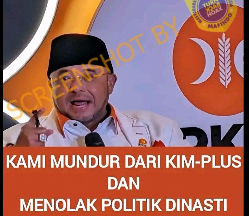 [HOAKS atau FAKTA]: PKS Mundur dari Koalisi Prabowo Tolak Politik Dinasti